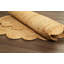 Half Hand-Woven Jute Rug - Braided Scalloped Border | 22x42" Natural | Living Room/Kitchen Decor