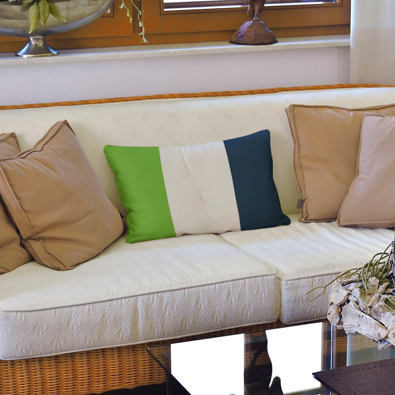 Housse de coussin lombaire Atlanta, Bleu foncé / vert, Seattle