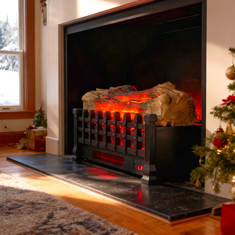 Alen 20-inch Electric Fireplace Insert With 3d Log Set For Built-in Installation