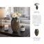 Sagebrook Home 11" Callen Wide Porcelain Vase, Brown-633667707