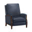 Fauteuil inclinable manuel en cuir véritable de 32,3 po de largeur avec main courante en bois massif Liauro-1861151443
