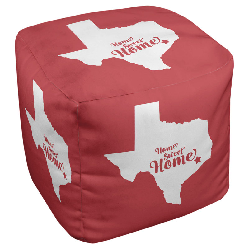 Repose-pieds cube en houston the home houston, Rouge