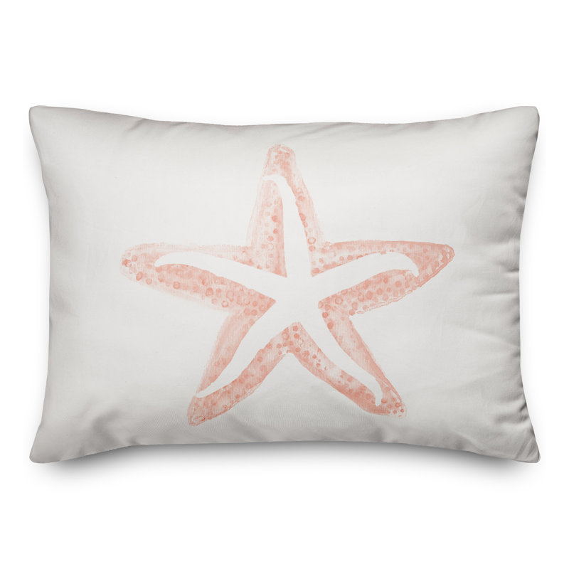  Simple Starfish Rectangular Pillow Cover & Insert, Orange