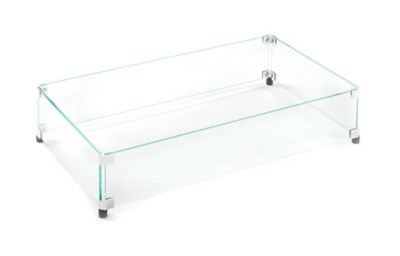 Accessoire de foyer d'extérieur en verre 24 po x 12 po Huntington