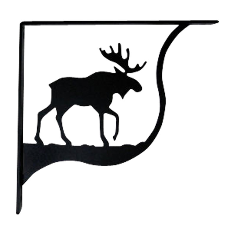 Lampkin Moose Shelf Brackets, 9.25" H x 0.63" W x 9.25" D