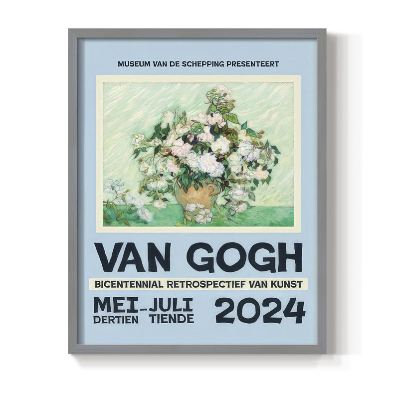 "Van Gogh, exposition d'affiches IV", Gris, H 11 po x l 9 po