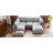 U-Shaped Sectional With Movable & Stable Build, Grey - Dependable Furniture 90" Couch Convenient Charging Feature, User--448285925