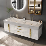 Ensemble de meuble-lavabo moderne flottant 59 "avec lavabo Aro Series