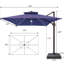 154'' X 116'' Rectangular Outdoor Solar Led Cantilever Patio Umbrella, Counter Weights Included-795541385