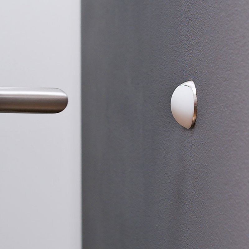 Butoir de porte mural blanc / argent - 0,98 po x 0,98 po x 0,59 po