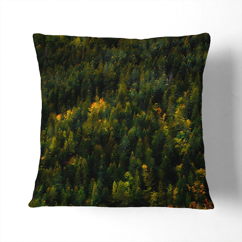 Square Cushion, 40 x 40 cm, Green/Yellow