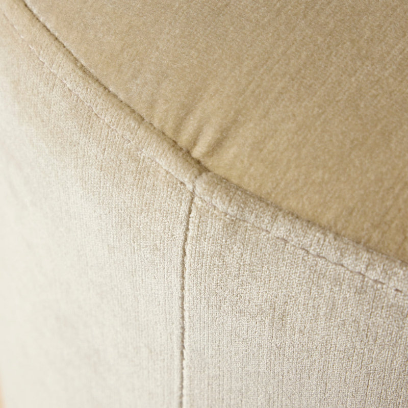 Ostrich Fluff Pouf, Porcelain/Cream