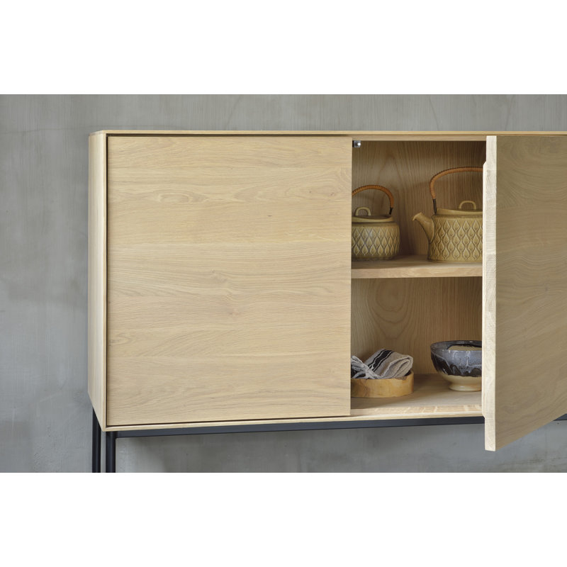 Whitebird 59.1'' W Solid Wood Sideboard, Natural Oak