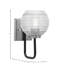 Applique murale 1 lumière Amarmula, finition noir mat et graphite, verre strié fumée 6 po-781656525-781656527