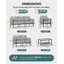 Canapé de patio 3 places en aluminium de 188 cm (74 po) avec coussins haute densité de 15 cm (6 po) d'épaisseur et tissu oléfine résistant aux intempéries-147435492-147435488