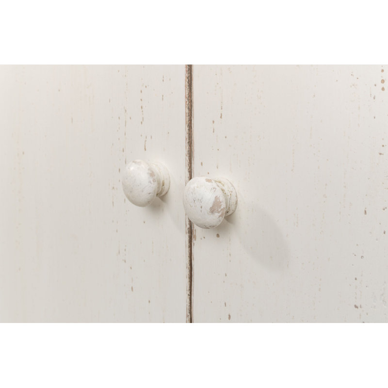 Momeyer 122'' W Solid Wood Sideboard, White/White