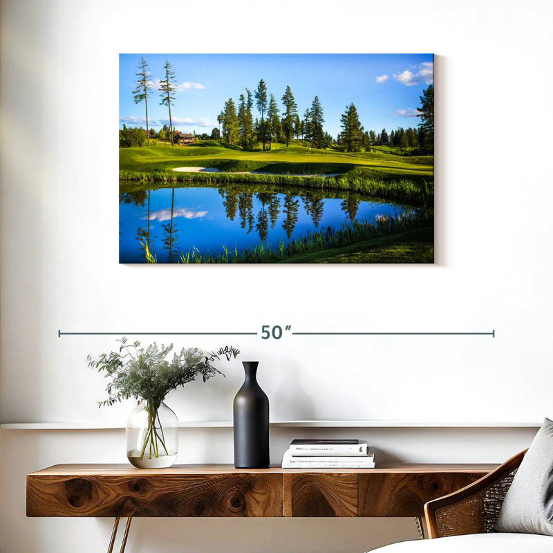 Splendide terrain de golf, H 24 po x l 36 po