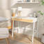 Ebern Designs Computer Desk Wooden Workstation Vanity Table W/ 1 Drawer & Rubber Wood Legs-1034785170