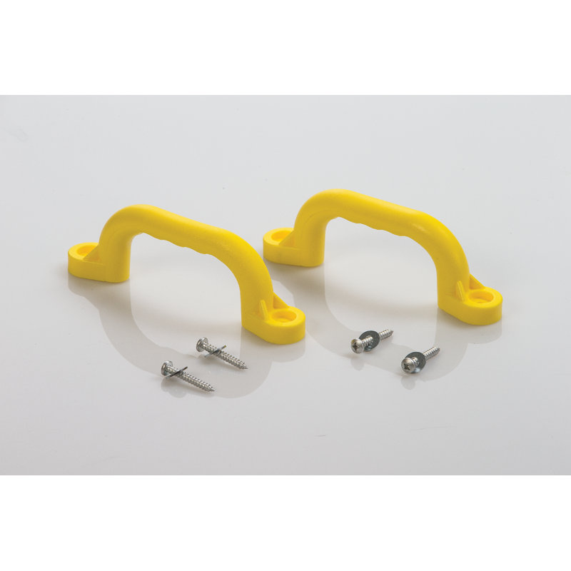 Yellow Plastic Playset Safety Handles with Grooved Design