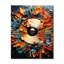 Horloge murale musicale surdimensionnée en vinyle coloré III-675249946