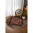 Ezra Collection Digital Print Cotton-Polyester Green Red Moroccan Rug-1120433996