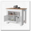Îlot de cuisine 2 portes blanc-1070394130