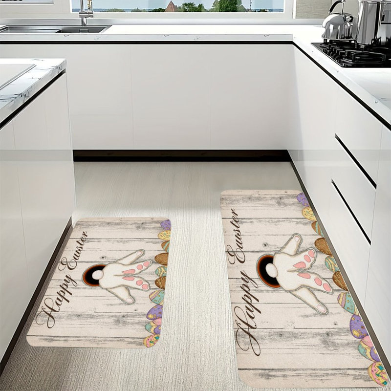 Bunny Bottoms and Easter Eggs, Kitchen Mats Set of 2