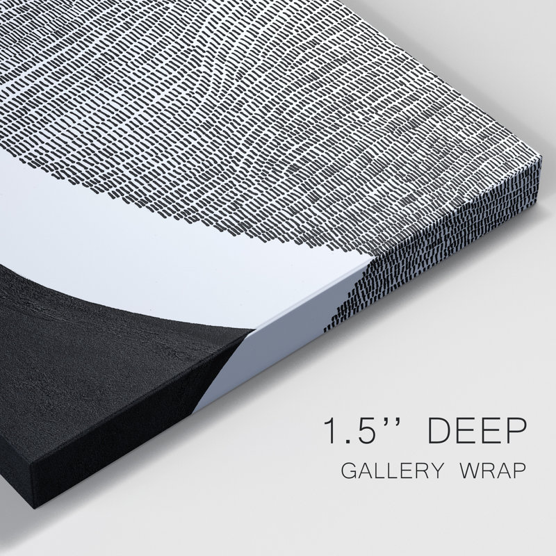 " Black & White Abstract I ", 12" H x 8" W x 1" D