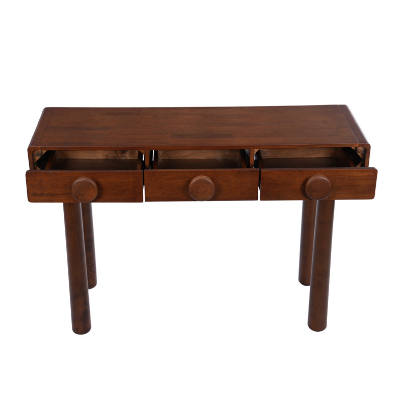 Console Mid-Century avec pieds en bois massif, Noyer