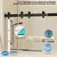 Porte de douche à porte coulissante double avec système de fermeture de 66 po à 69 po x H 78 po Gargy-128922349-128922350