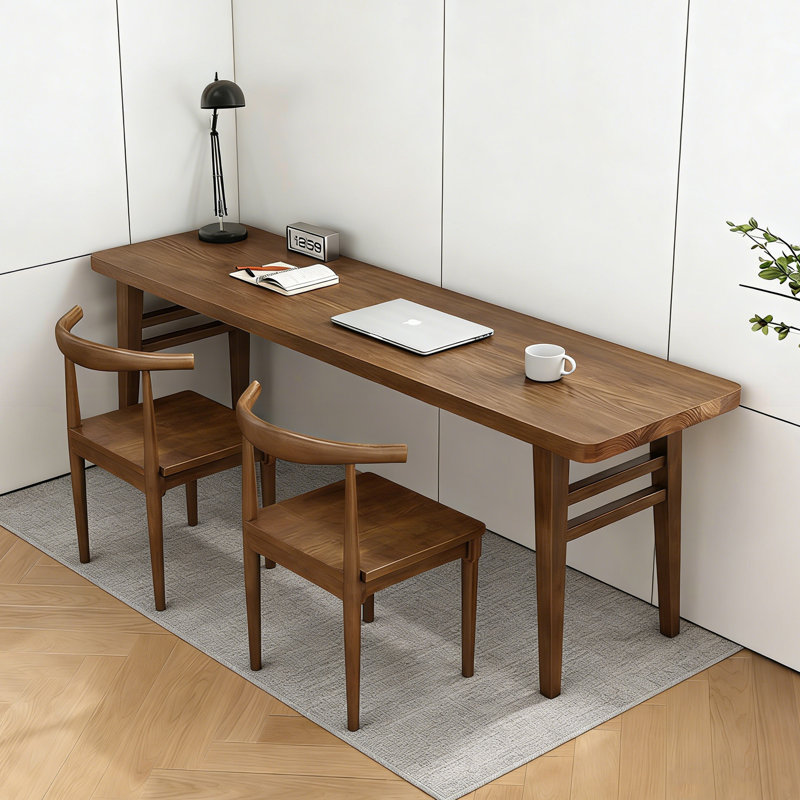 Palwinder Modern Simple Solid Pine Wood Desks, 29.52" H x 78.74" W x 23.62" D