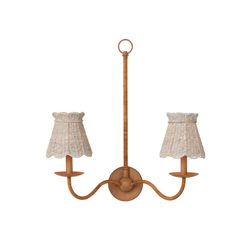 Annabelle Tapered Chandelier Shade, Whitewash