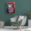 Art mural sur toile tendue - «Neon Cat» par Noemi Ibarz pour décoration de salon, de chambre à coucher ou de bureau - 24 x 32