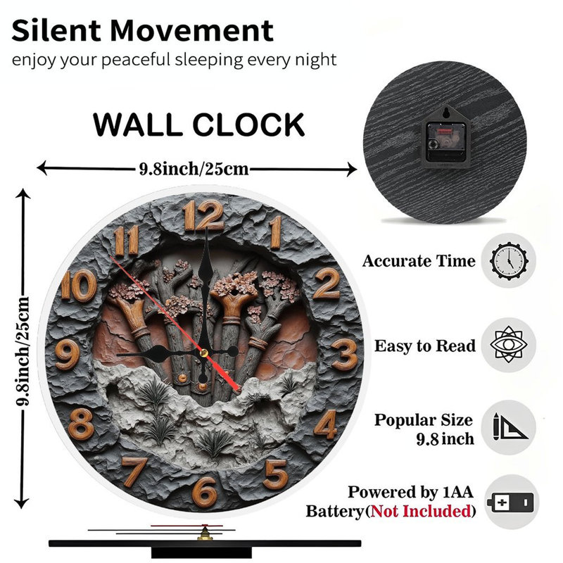 Horloge murale en pierre