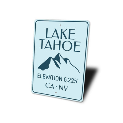 Lake Tahoe Elevation Aluminum Sign