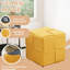 Tabouret carré en velours côtelé jaune, confortable pour une utilisation comme meuble-lavabo à haute résilience et structure stable, doux au toucher, mousse, repose-pieds idéal ou aucune installation requise-131102709