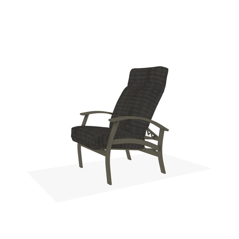 Belle Isle Outdoor Lounge Chair, Storm, Illusion Plaid Birch