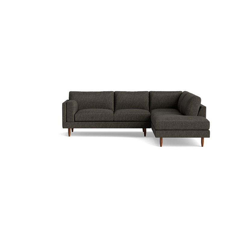 Skinny Fat Sectional, Performance Weave - Onyx, Right Hand Facing