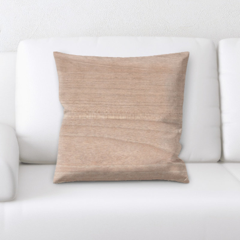 Gosser Faux Leather Throw Pillow, Beige
