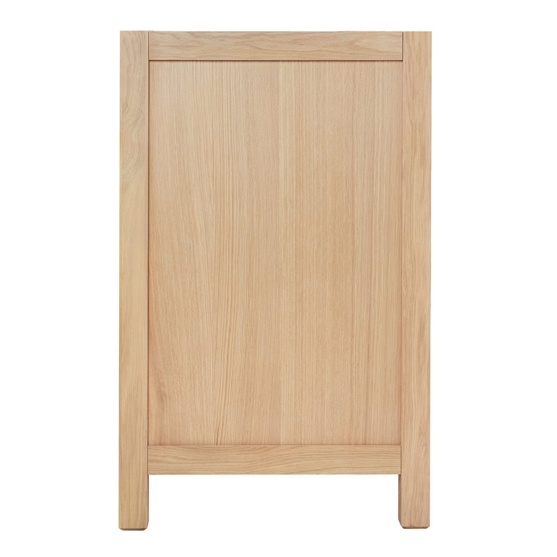 Cambridge 42'' W Single Bathroom Vanity Base, Oak , Matte Black