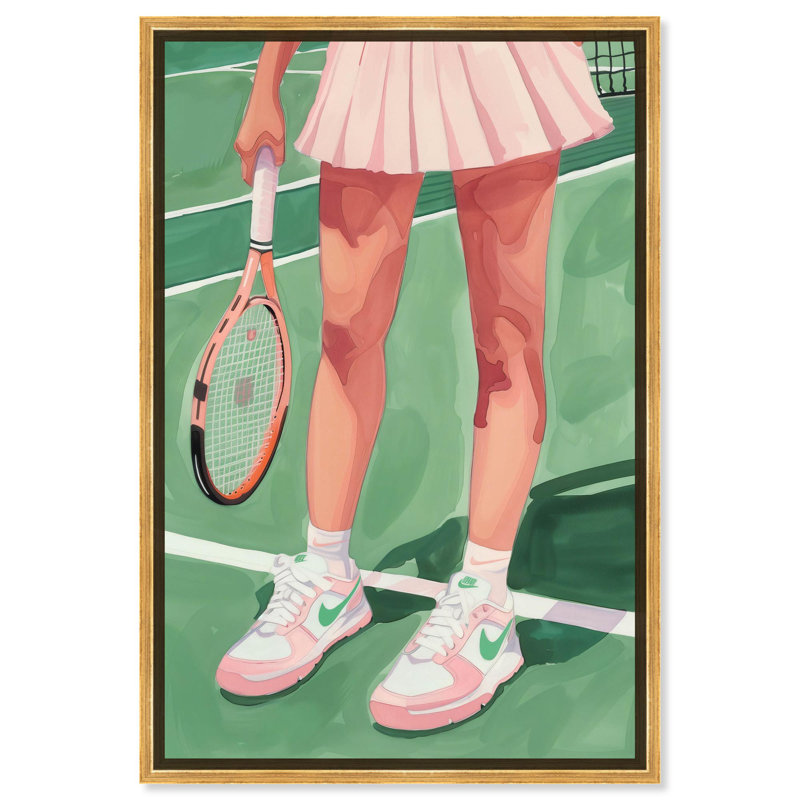 «Ready for Pickleball Canvas Trend Wall Art» par Notoriart, Cadre doré, H 16 po x l 11 po