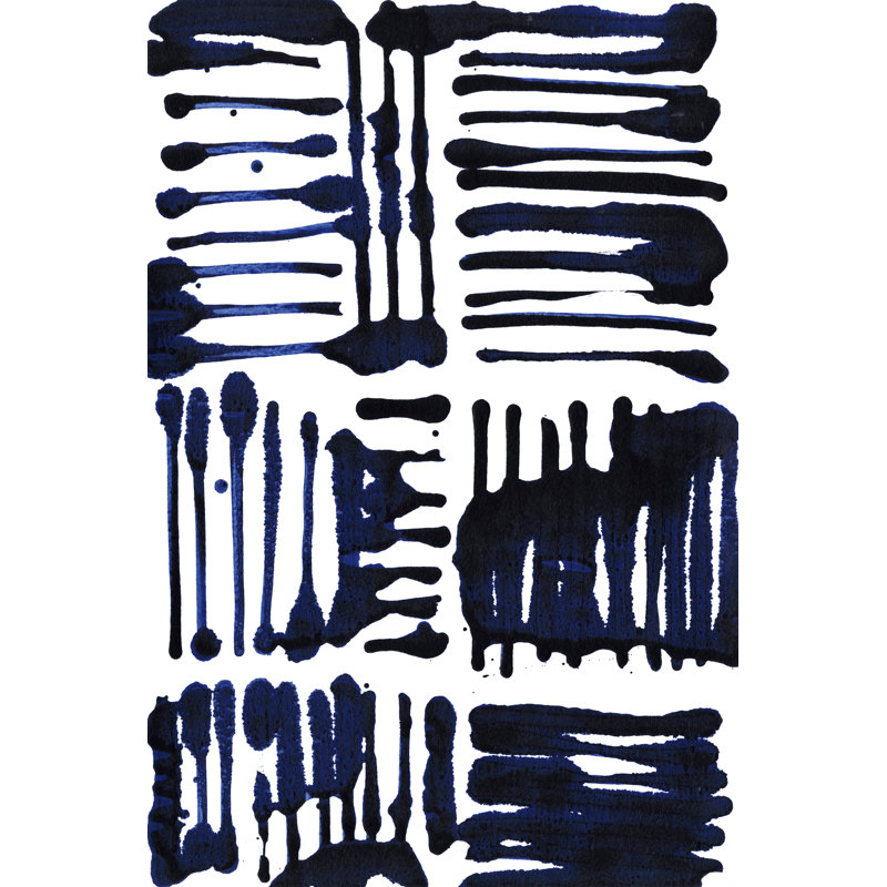Indigo Stripes II by Jodi Fuchs - Wrapped Canvas Print, 46cm H x 30cm W x 3.8cm D