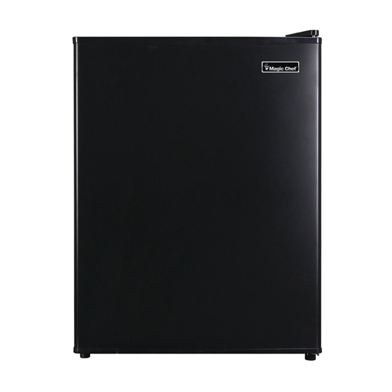 Compact Black Freestanding Smart Refrigerator with Reversible Door
