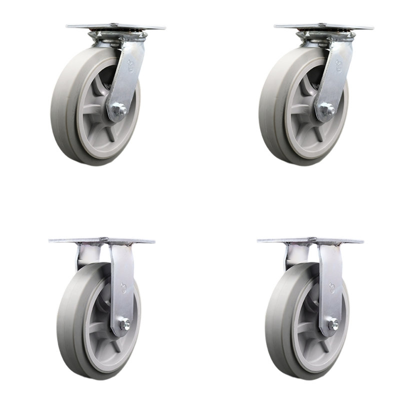 4-Piece Thermoplastic Rubber Caster Set