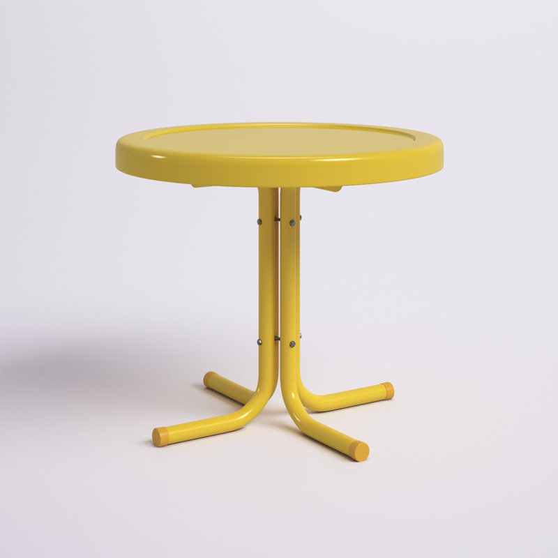 Table d'appoint en acier Burley, Lustre jaune vif
