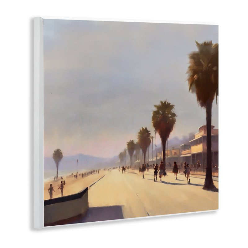 «Palm Tree Boulevard», art mural sur bois par Noah Bay