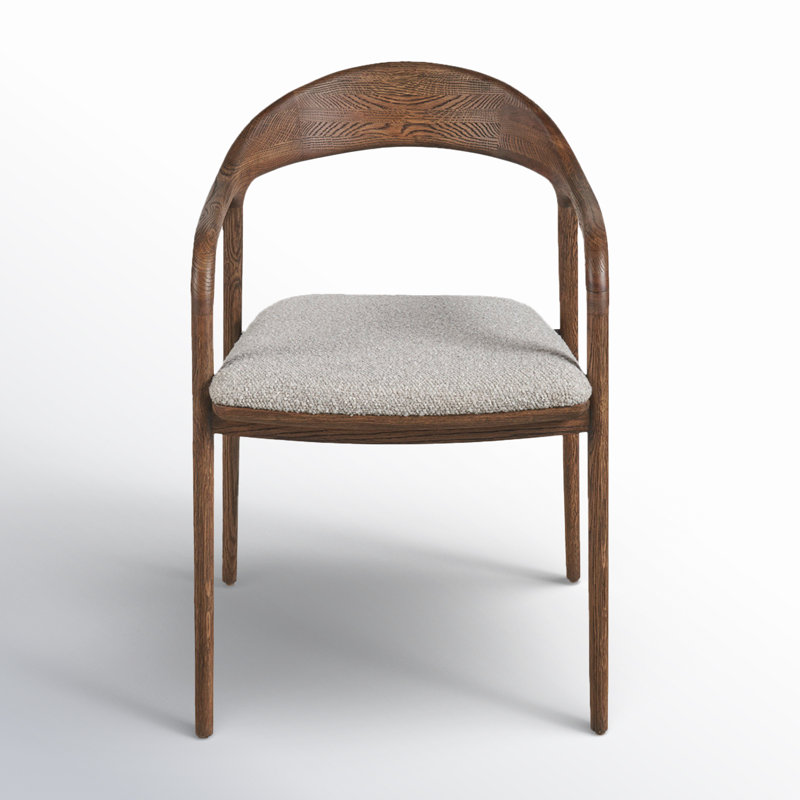 Modern Upholstered Arm Chair, Brown