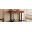Console moderne en bois massif avec design cannelé et rangement-694060735