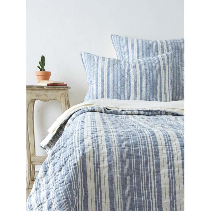 Dardar Quilt, Blue, California King Quilt