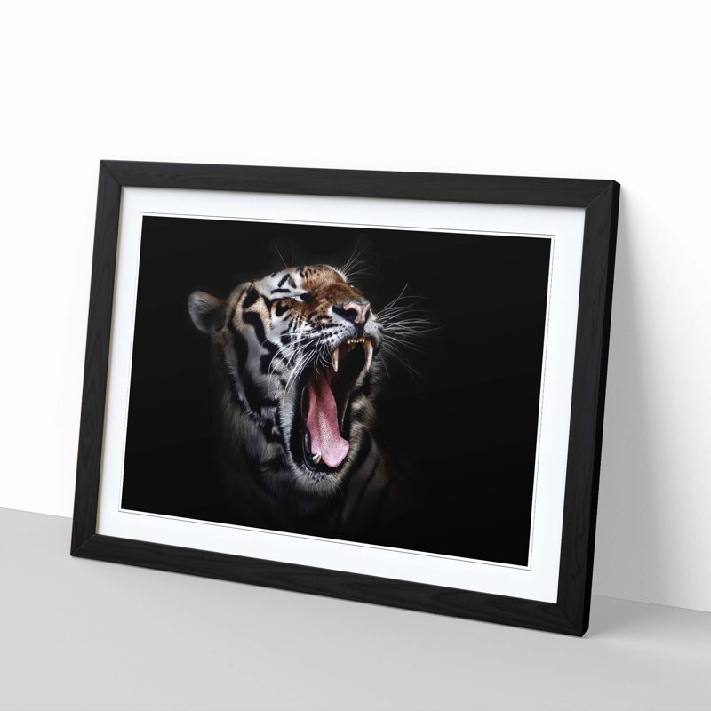 Tiger Framed Photographic - Framed Print, Black